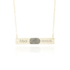 Gold Fingerprint Necklace With Date