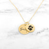 Custom Dog Paw Necklace - Paw Print Necklace