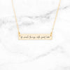 Do Small Things With Great Love - Custom Quote Bar Necklace