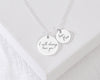 Actual Handwriting Necklace - Two Disc Necklace