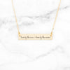 Live By The Sun Love By The Moon Necklace - Quote Bar Necklace