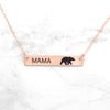 Mama Bear Necklace - Bar Necklace For Mom