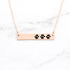 Paw Print Bar Necklace - Custom Rose Gold Paw Print Necklace