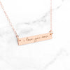 Rose Gold Handwriting Necklace