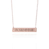 Roman Numeral Necklace Rose Gold