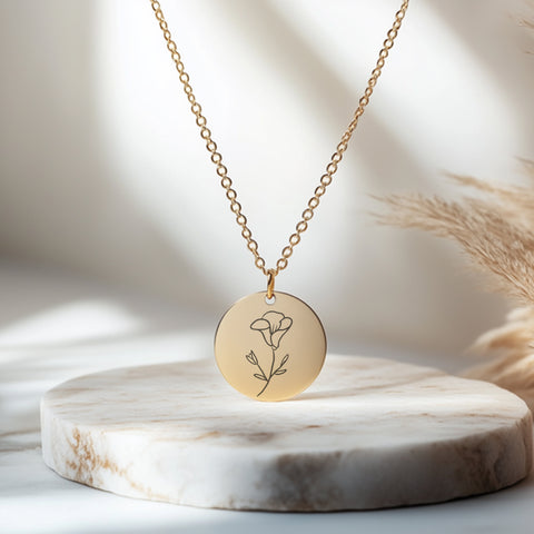 September Birth Flower Necklace