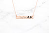 Dog Mom Necklace- Custom Paw Print Bar Necklace