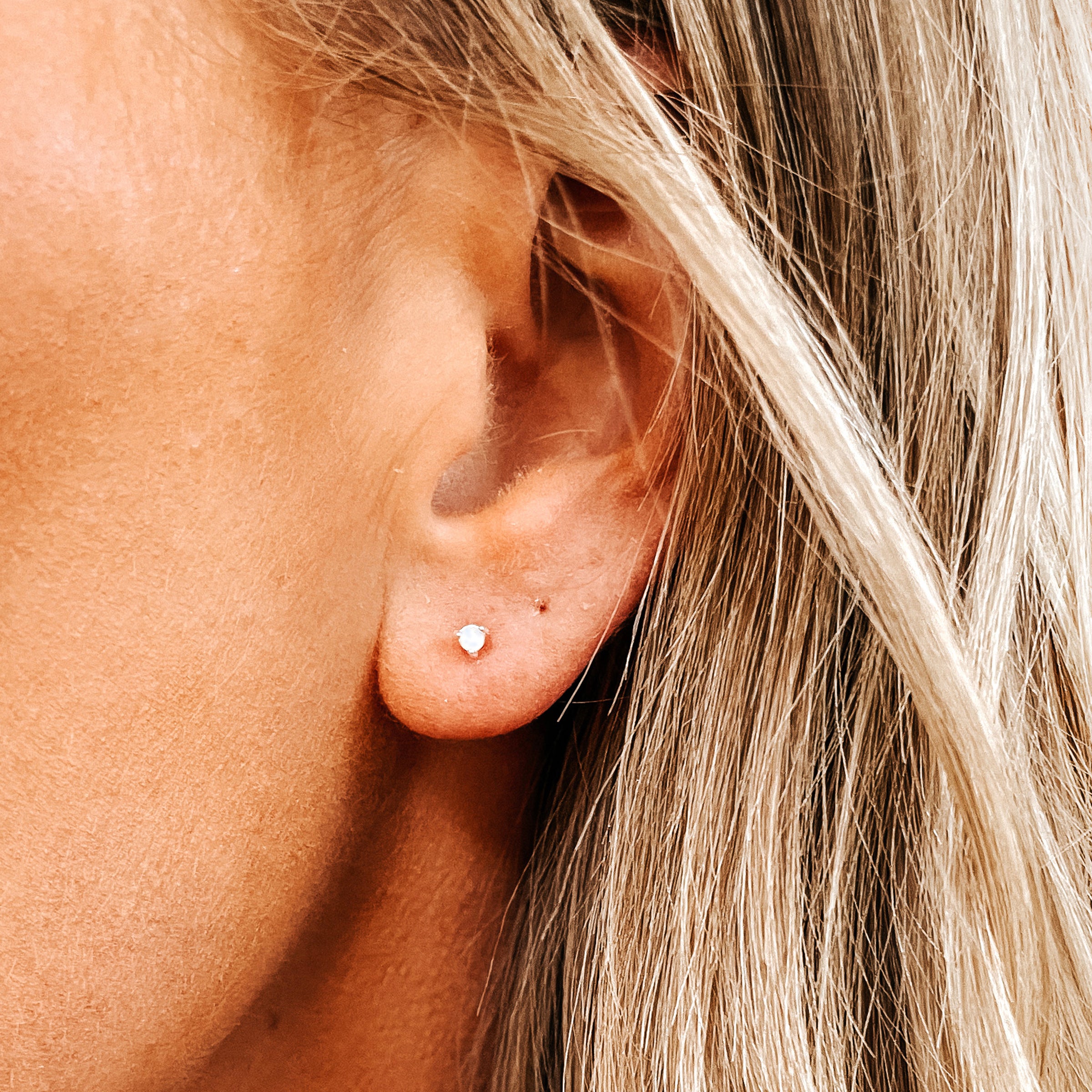 Tiny Opal Stud Earrings Sincerely Silver1