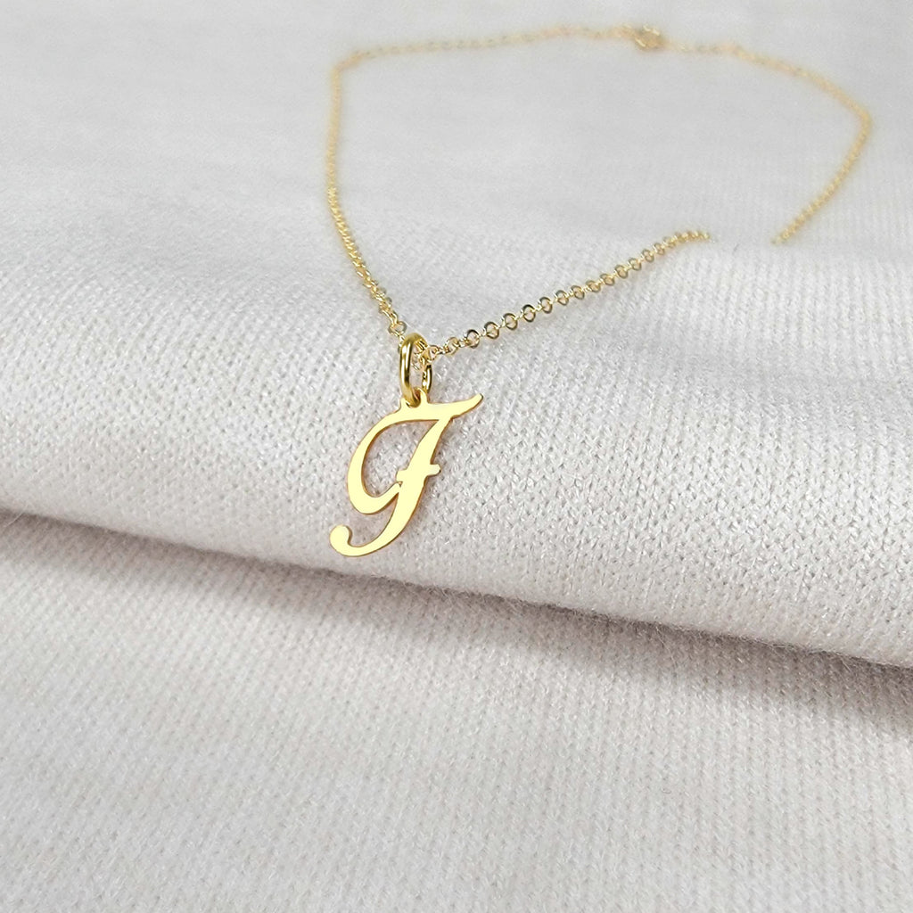 F Initial Necklace