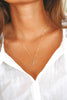F Initial Necklace In Gold