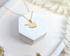 Gold Oklahoma state necklace