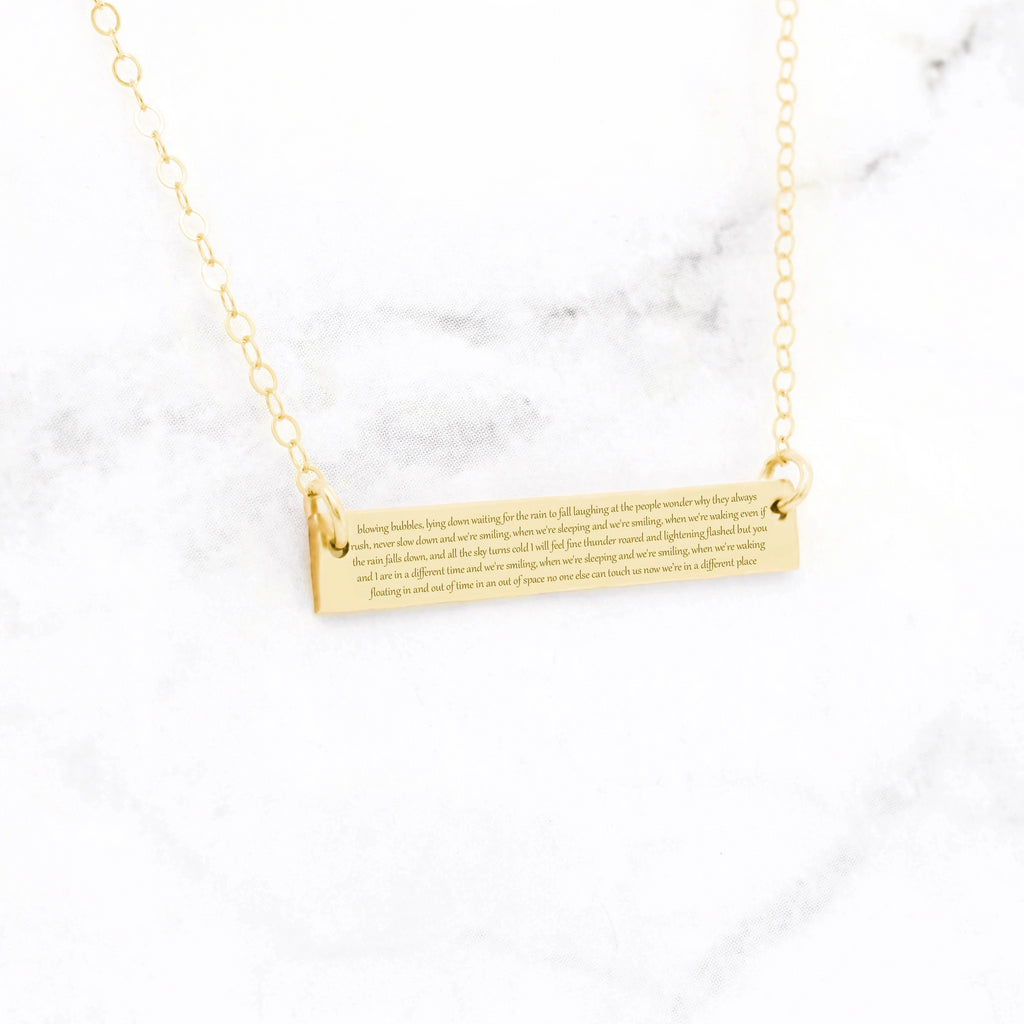 Love Letter Necklace - Solid 14K Gold