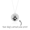 Dog Paw Necklace - Sterling Silver