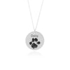 Actual dog paw print necklace
