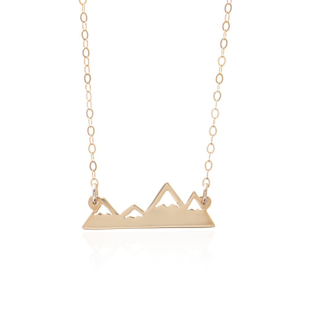 Mountain range necklace £164 - sterling silver and mixed gold leaf
