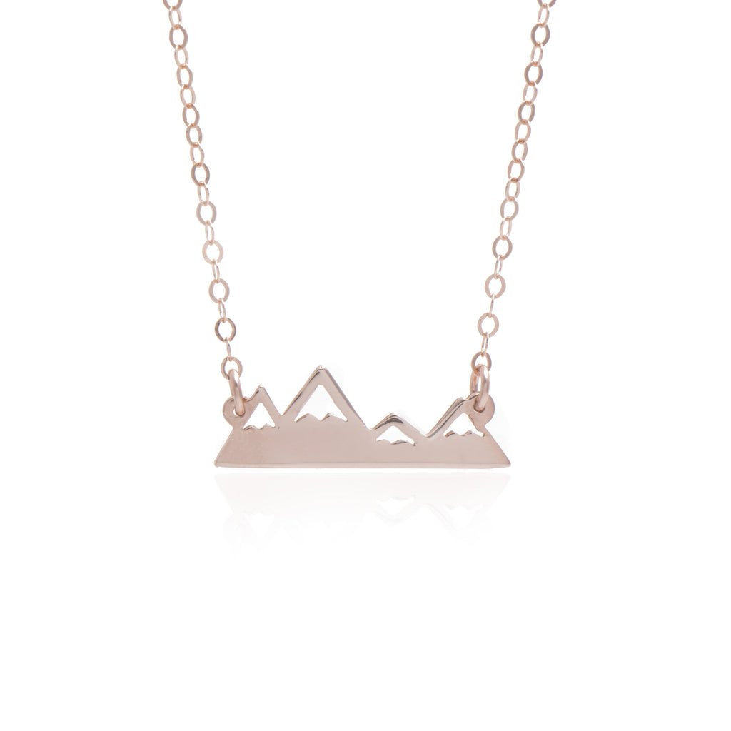 Rose Gold Mountain Range Necklace