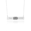 Silver Fingerprint Necklace With Date