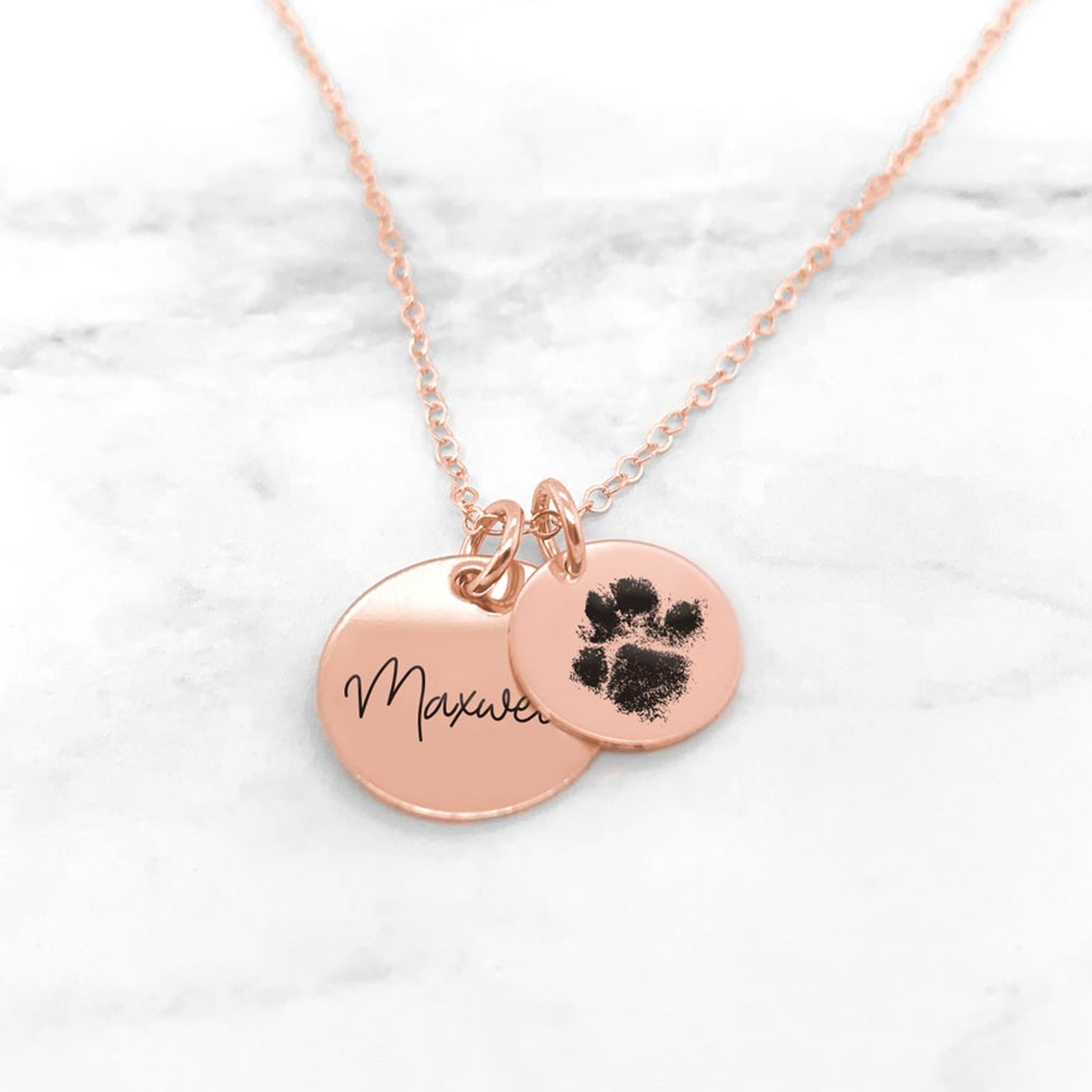 Custom Dog Paw Necklace Paw Print Necklace Sincerely Silver