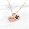 Custom Dog Paw Necklace - Paw Print Necklace