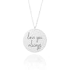 Gold Disc Handwriting Necklace