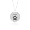 Dog Paw Necklace - Sterling Silver