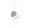 Fingerprint Heart Necklace Silver