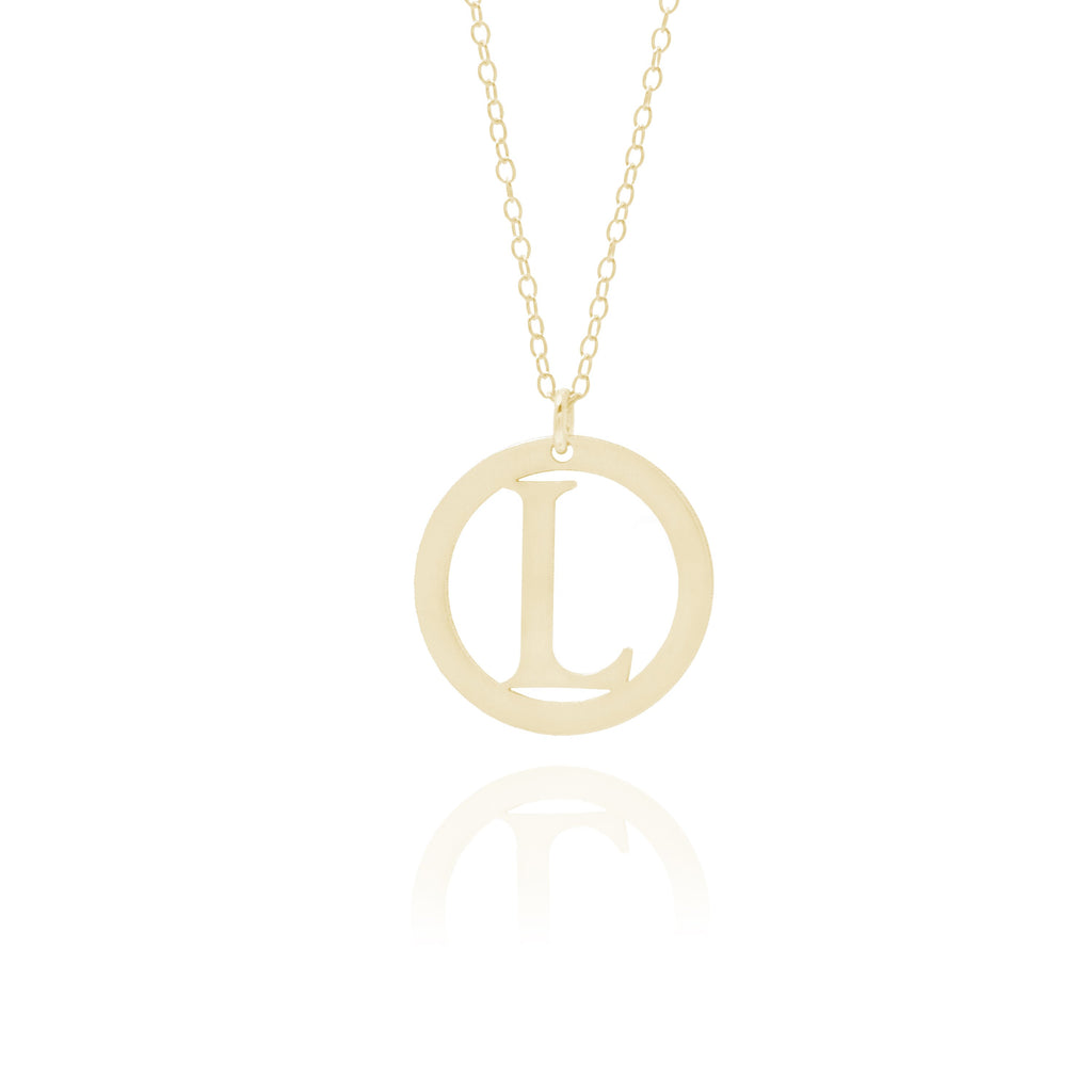 Gold L Initial Necklace