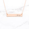 I Love You Necklace - Personalized Bar Necklace 