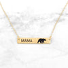 Mama Bear Necklace - Bar Necklace For Mom