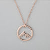 Circle Mountain Necklace - Rose Gold Adventure Necklace