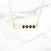 Paw Print Bar Necklace - Custom Gold Paw Print Necklace