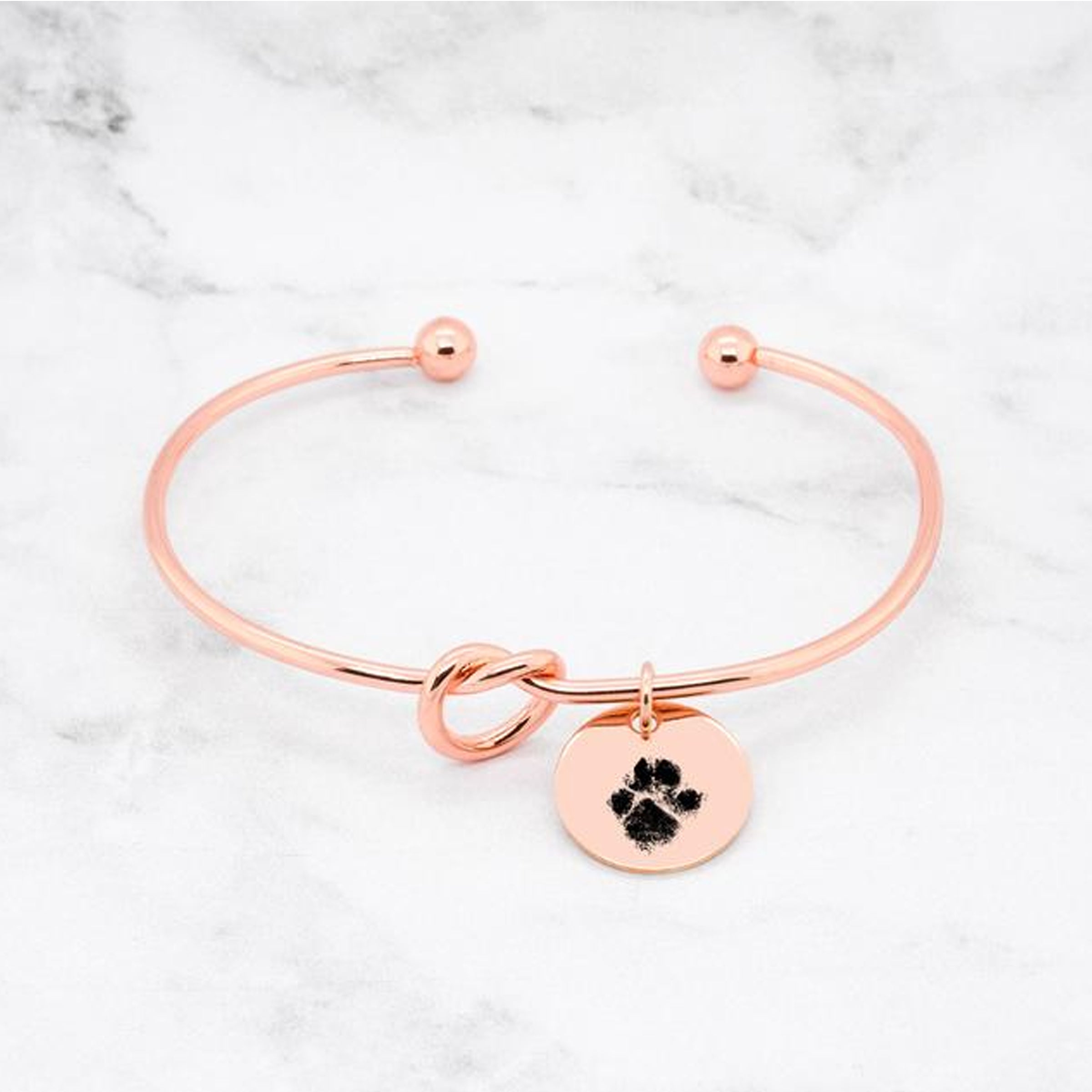 Paw Print Knot Bangle - Paw Print | Sincerely Silver