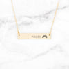 Personalized Rainbow Bar Necklace - Gold