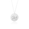 personalized initial necklace silver