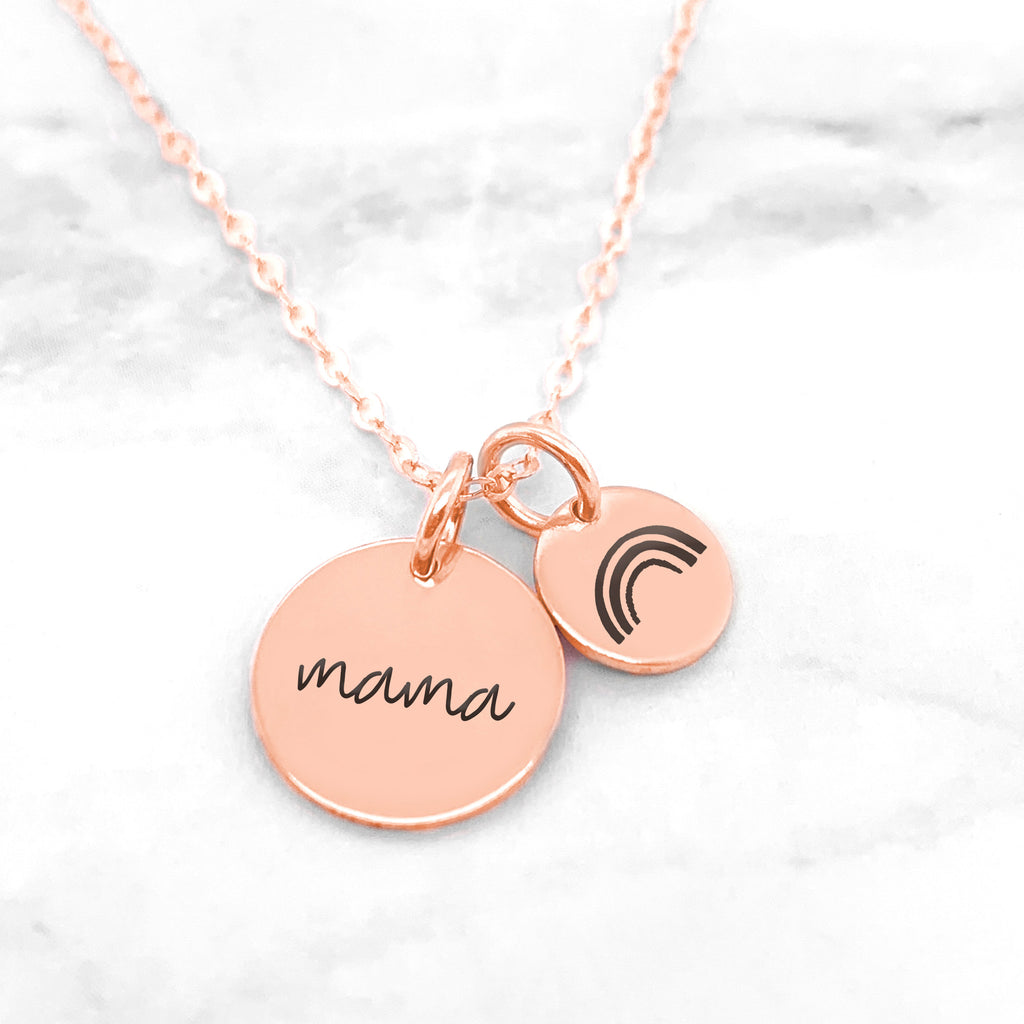 Rainbow Baby Necklace - Personalized Gift For Mom