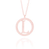 Rose Gold L Initial Necklace