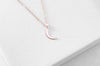 Rose Gold Crescent Moon Necklace