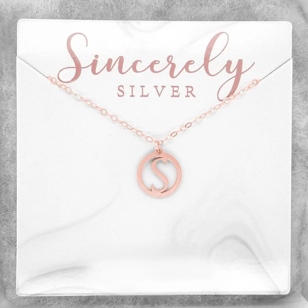 S Initial Necklace