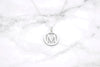 silver dainty initial necklace