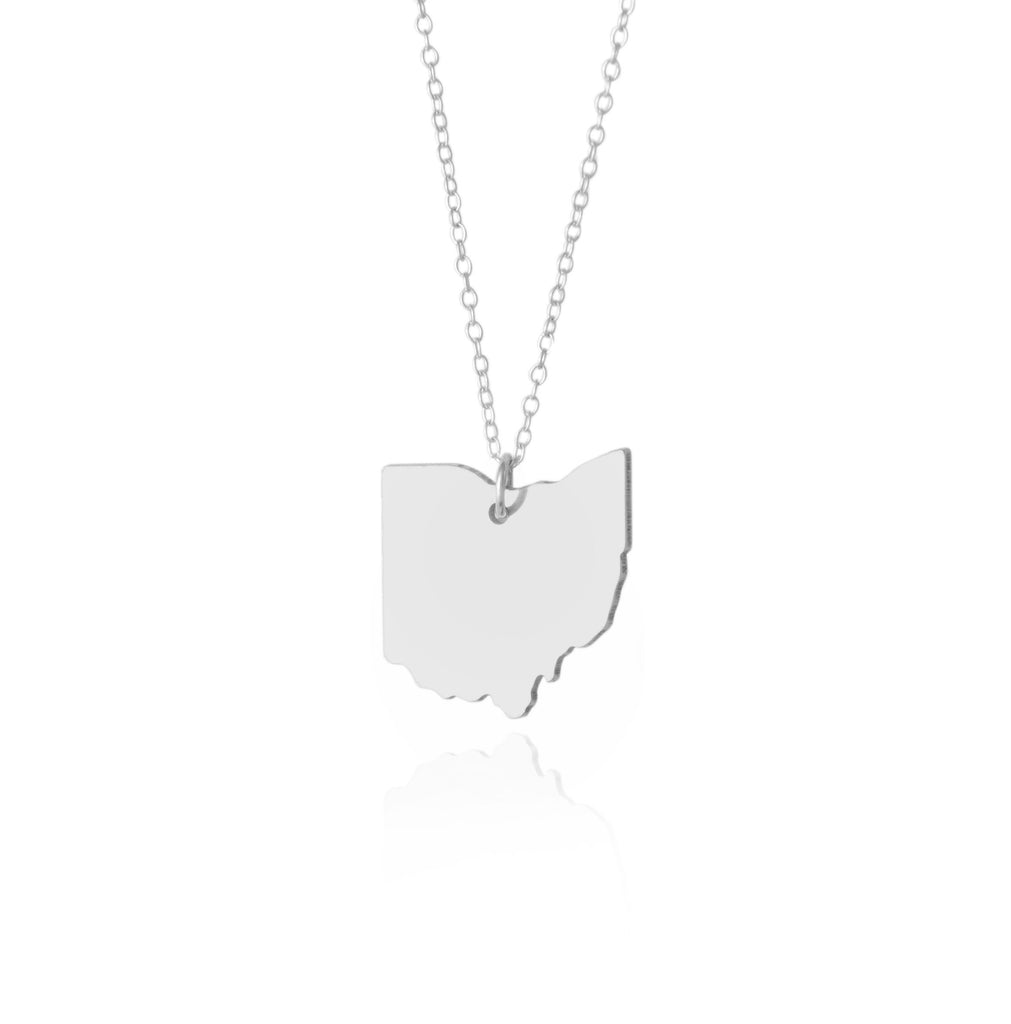 Ohio Necklace - A Sterling Silver State Pride Necklace
