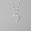 Personalized Circle Disc Necklace with Lyrics or Wedding Vows
