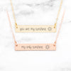 You Are My Sunshine Necklace - Set of 2 Mother Daughter Necklaces