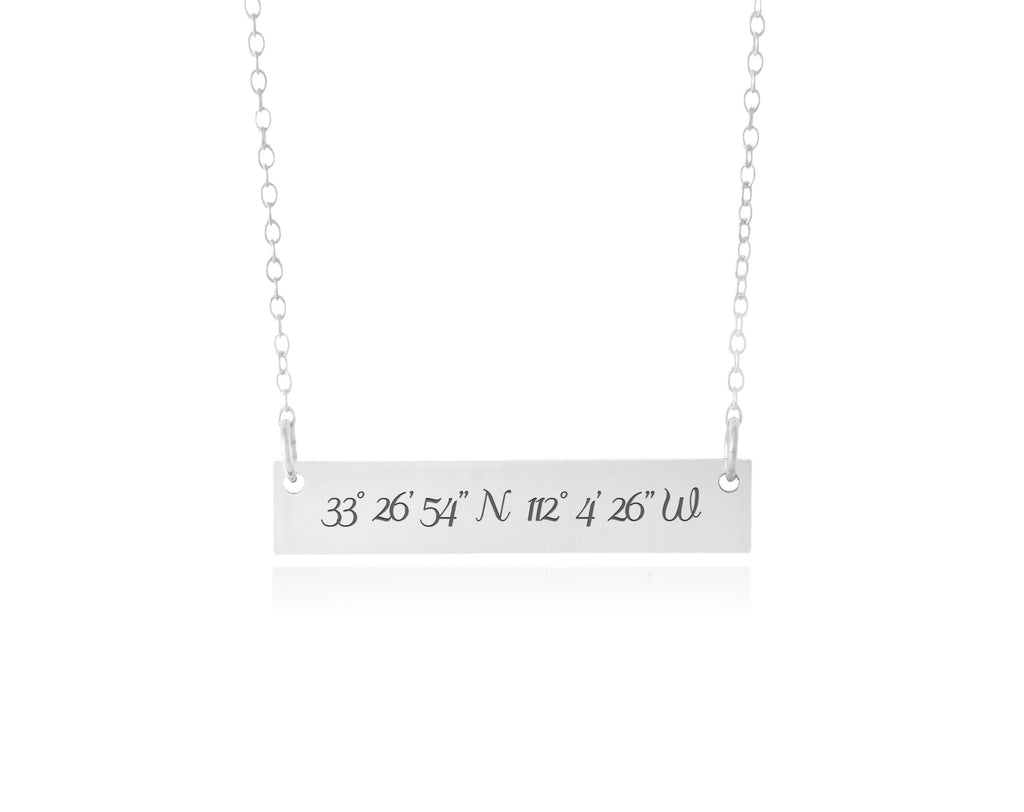 Coordinates bar necklace Clearance