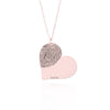 Custom Fingerprint Heart Necklace For Girlfriend