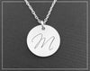 Personalized Initial Necklace - Sterling Silver